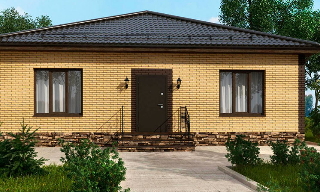 Проекты одноэтажных домов из кирпича | Строй-Нвн - Невинномысск от 3667 рублей